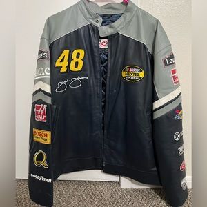 Vintage Jimmie Johnson Lowe’s Nascar Leather Racing Jacket
